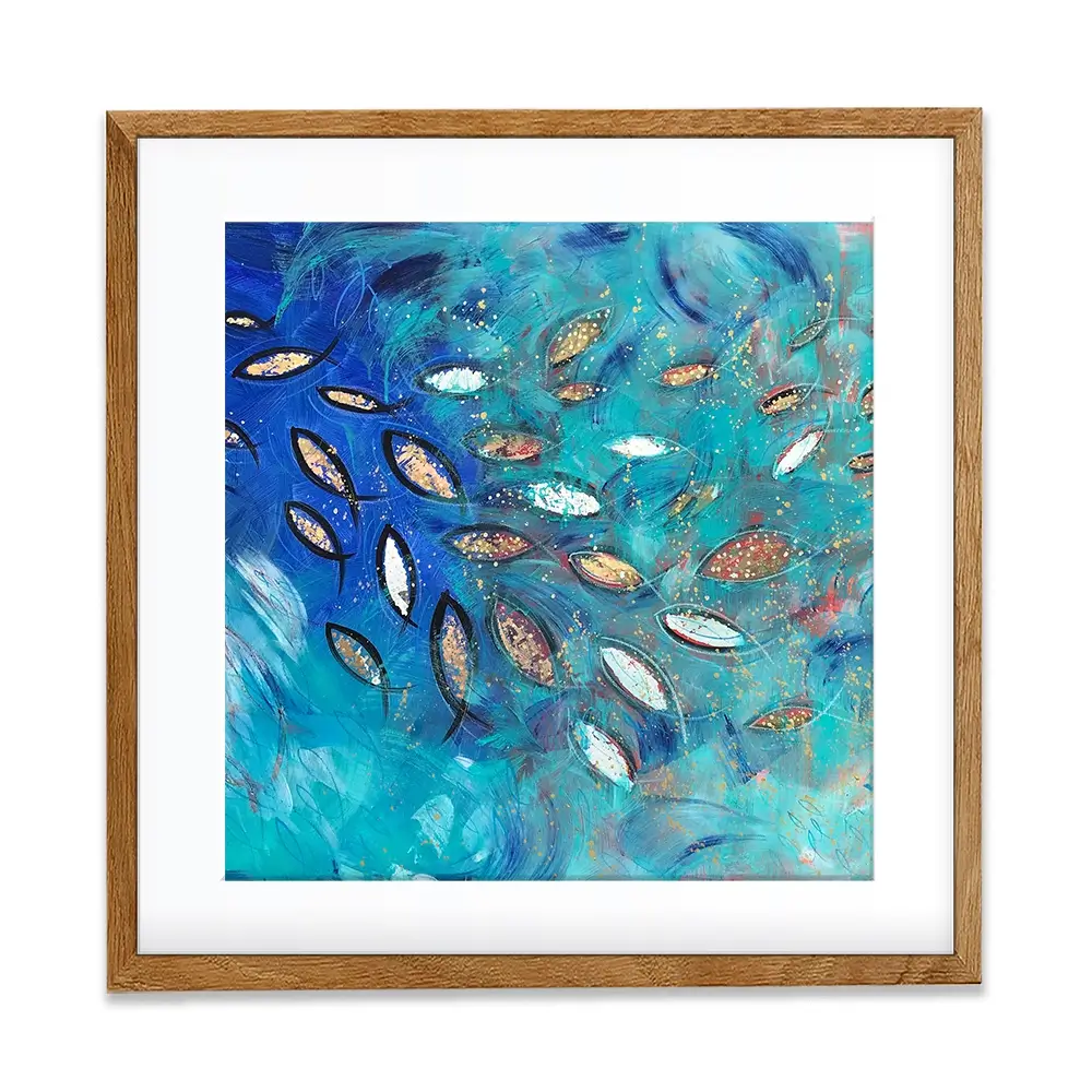 Very Fishy Square Framed Art Print Very Fishy Square Framed Art Print wall art product Jane Brookshaw