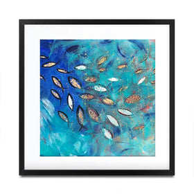 Very Fishy Square Framed Art Print Very Fishy Square Framed Art Print wall art product Jane Brookshaw