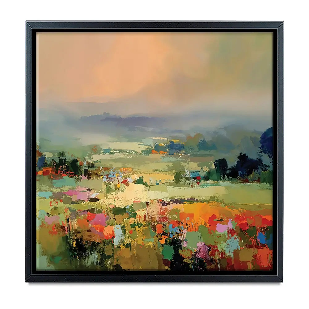 Vibrant Abstract Fields And Soft Pastel Sky Oversized Canvas Print Vibrant Abstract Fields And Soft Pastel Sky Oversized Canvas Print wall art product Leon Devenice
