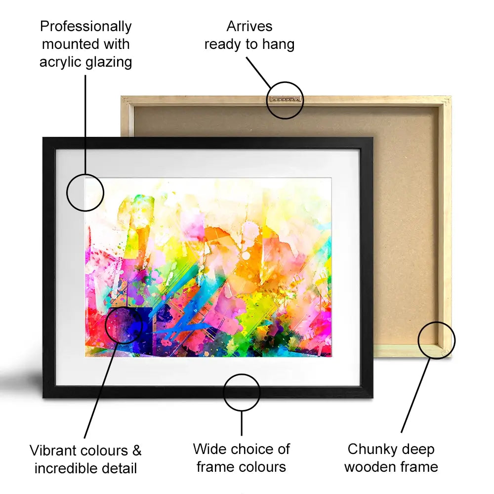 Vibrant Abstract Framed Art Print Vibrant Abstract Framed Art Print wall art product ARTEMENKO VALENTYN / Shutterstock
