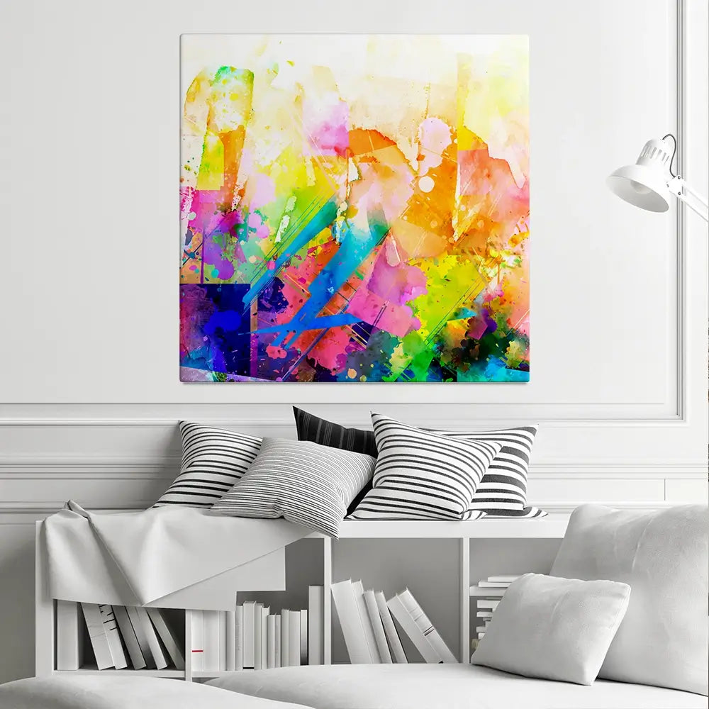 Vibrant Abstract Square Canvas Print Vibrant Abstract Square Canvas Print wall art product ARTEMENKO VALENTYN / Shutterstock