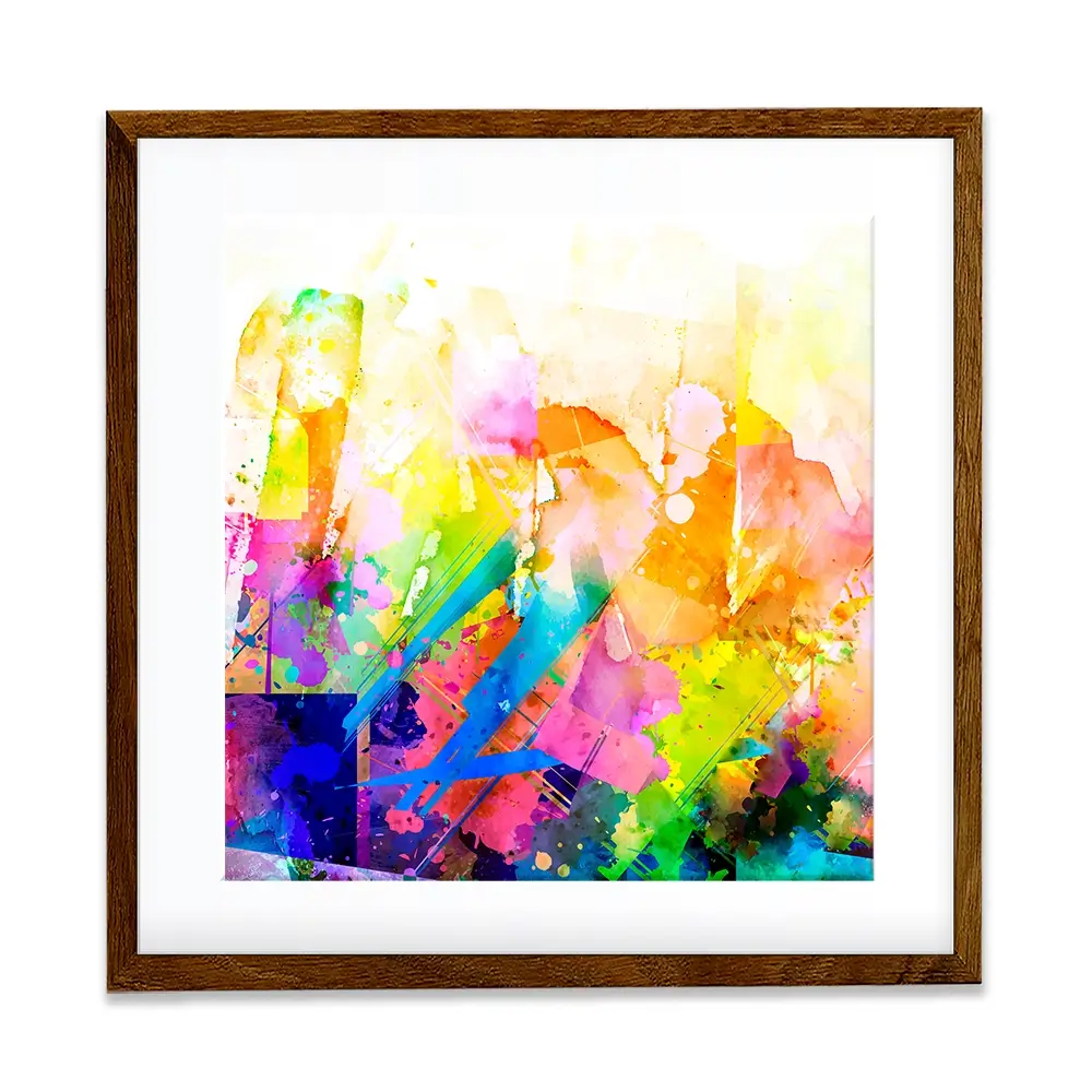 Vibrant Abstract Square Framed Art Print Vibrant Abstract Square Framed Art Print wall art product ARTEMENKO VALENTYN / Shutterstock