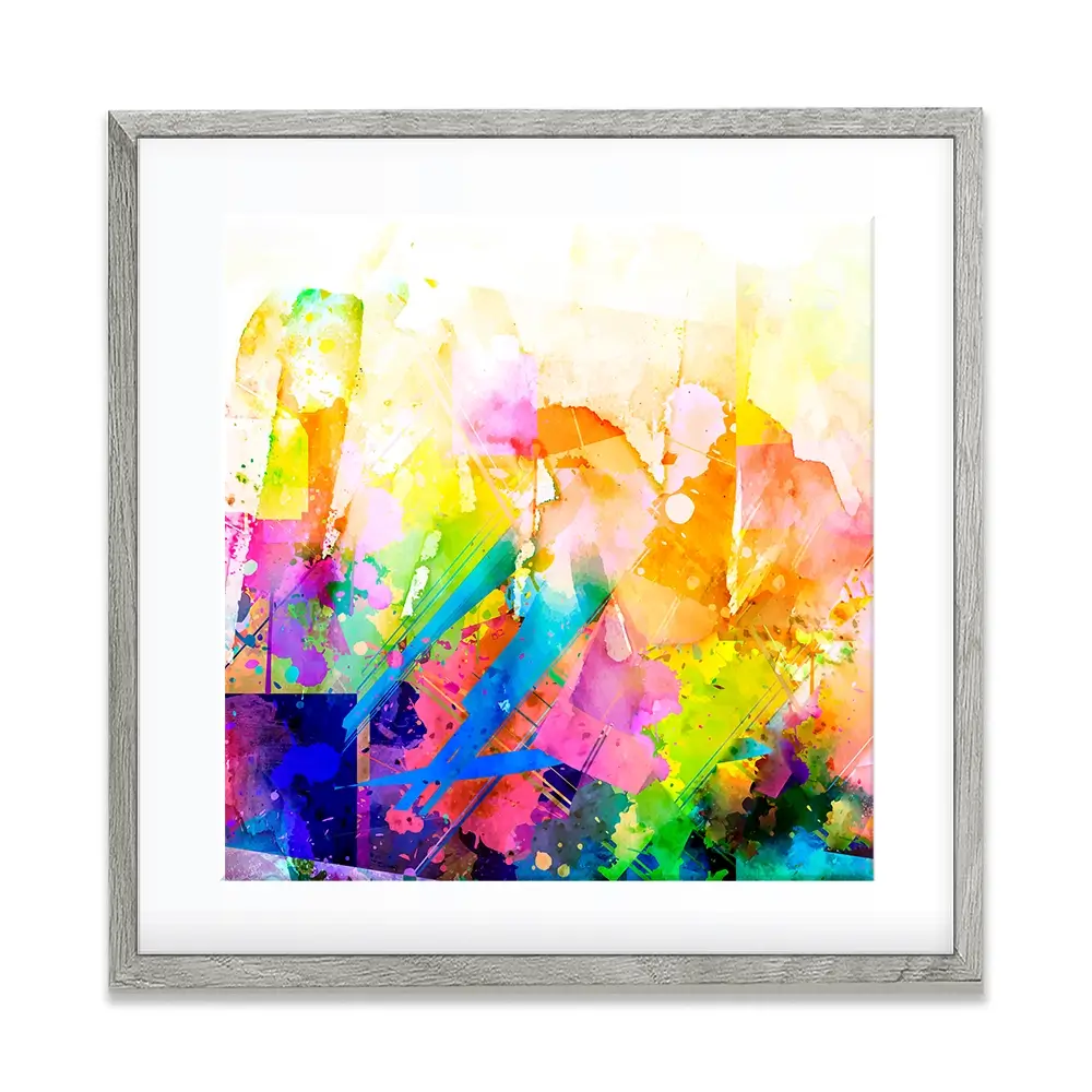 Vibrant Abstract Square Framed Art Print Vibrant Abstract Square Framed Art Print wall art product ARTEMENKO VALENTYN / Shutterstock