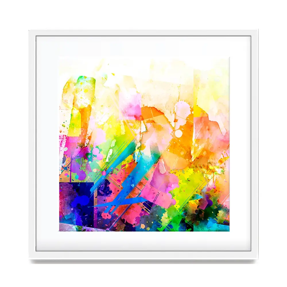 Vibrant Abstract Square Framed Art Print Vibrant Abstract Square Framed Art Print wall art product ARTEMENKO VALENTYN / Shutterstock
