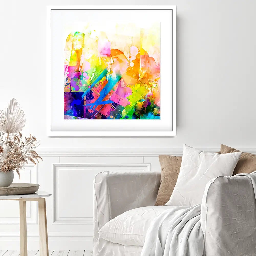 Vibrant Abstract Square Framed Art Print Vibrant Abstract Square Framed Art Print wall art product ARTEMENKO VALENTYN / Shutterstock