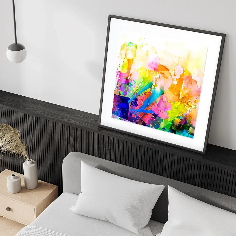 Vibrant Abstract Square Framed Art Print Vibrant Abstract Square Framed Art Print wall art product ARTEMENKO VALENTYN / Shutterstock