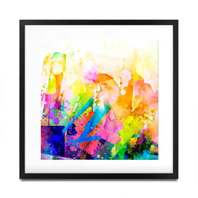 Vibrant Abstract Square Framed Art Print Vibrant Abstract Square Framed Art Print wall art product ARTEMENKO VALENTYN / Shutterstock
