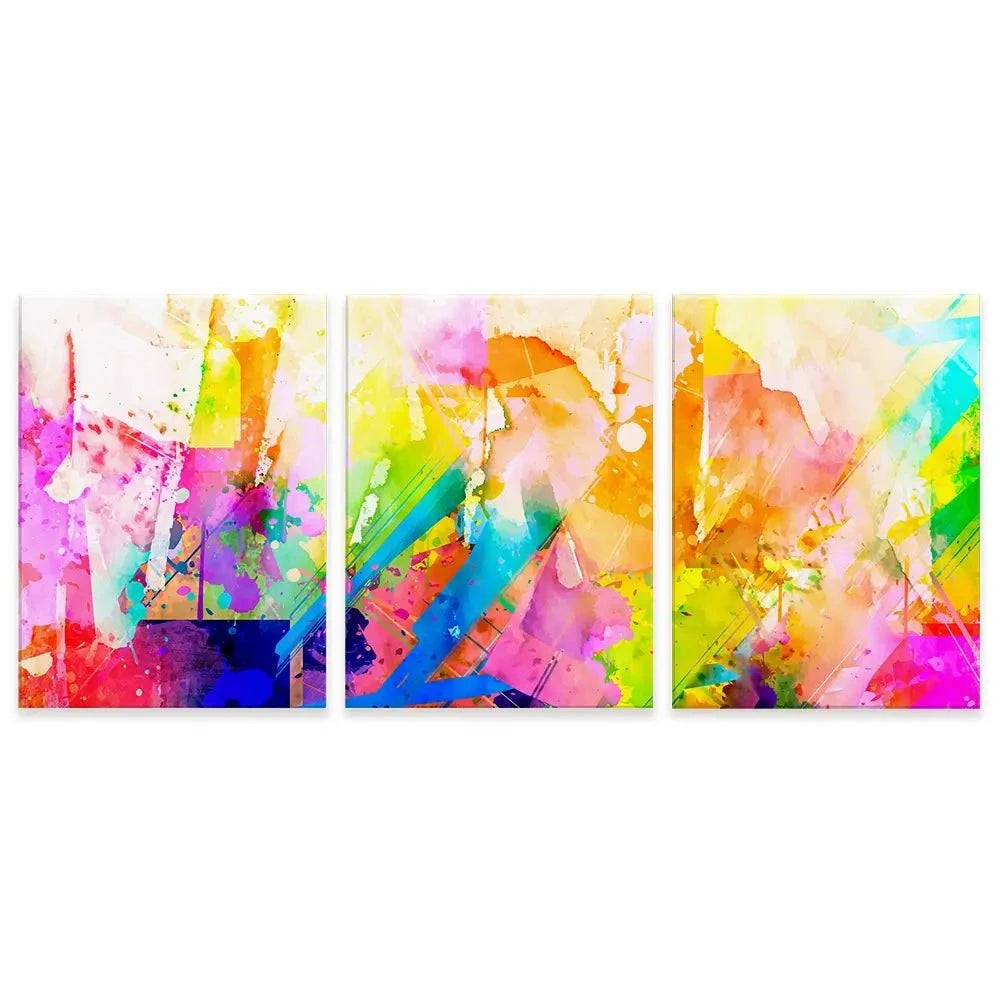 Vibrant Abstract Trio Canvas Print Vibrant Abstract Trio Canvas Print wall art product ARTEMENKO VALENTYN / Shutterstock