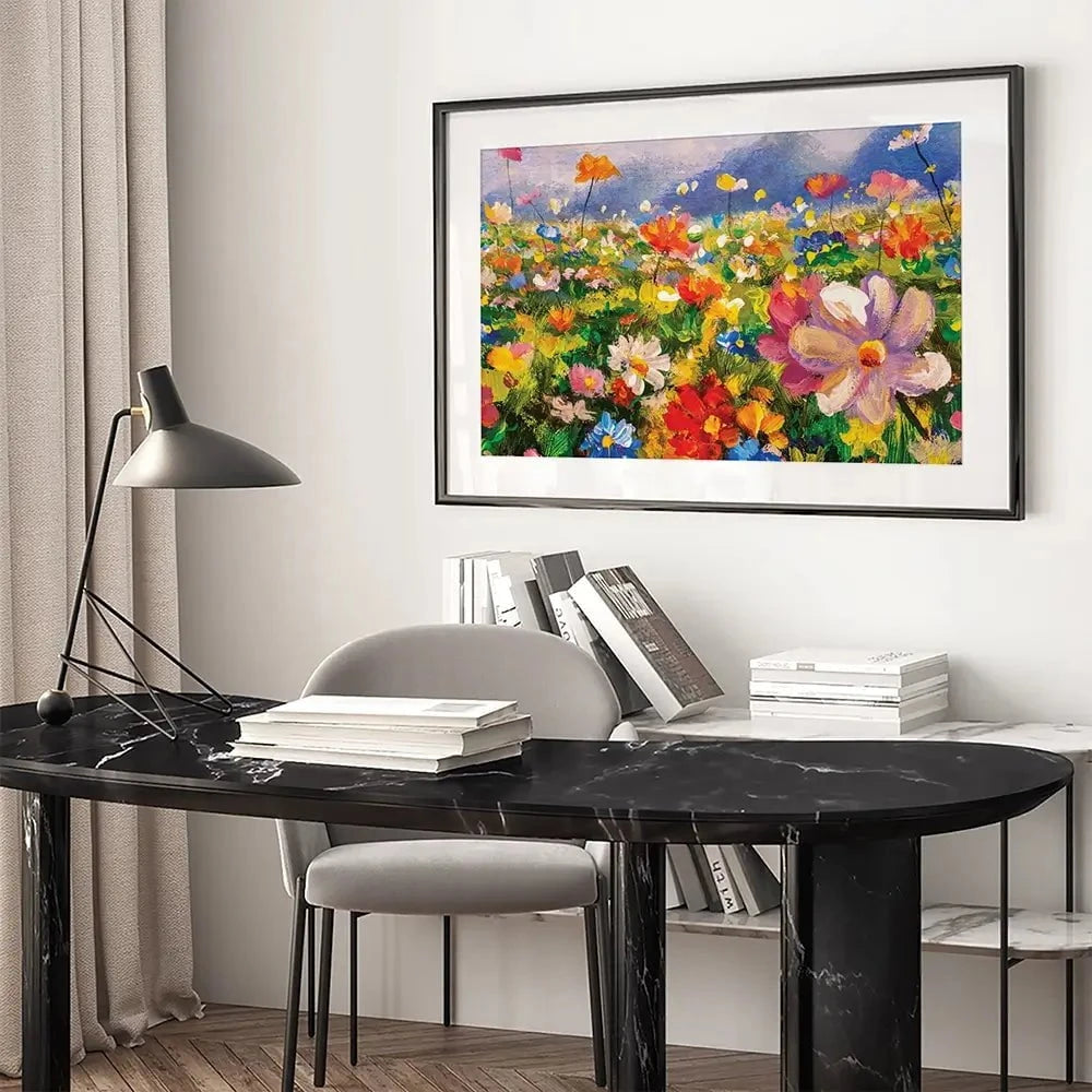Vibrant Blooms Framed Art Print Vibrant Blooms Framed Art Print wall art product Valery Rybakow / Shutterstock