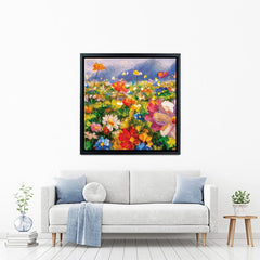 Vibrant Blooms Square Canvas Print wall art product Valery Rybakow / Shutterstock