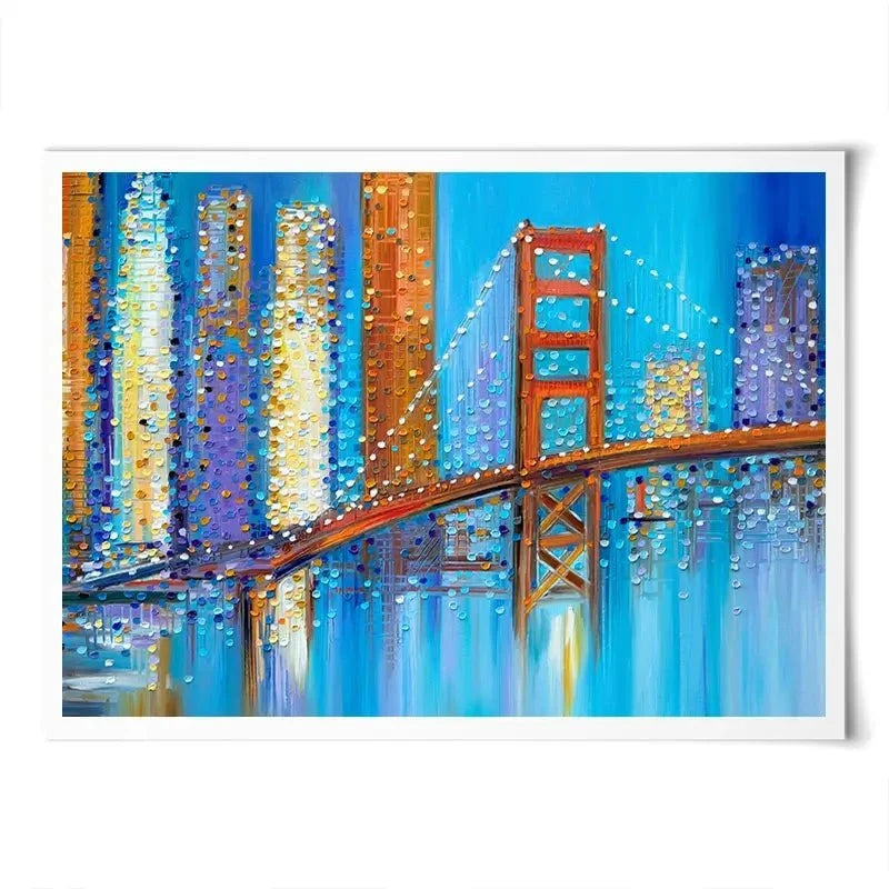 Vibrant Golden Gate Bridge Art Print Vibrant Golden Gate Bridge Art Print wall art product Ekaterina Ermilkina