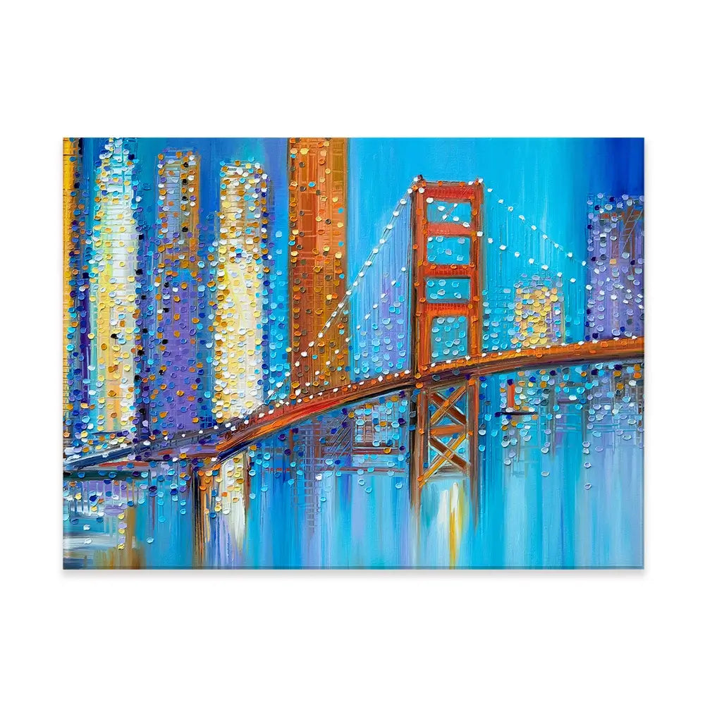 Vibrant Golden Gate Bridge Canvas Print Vibrant Golden Gate Bridge Canvas Print wall art product Ekaterina Ermilkina