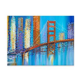 Vibrant Golden Gate Bridge Canvas Print Vibrant Golden Gate Bridge Canvas Print wall art product Ekaterina Ermilkina