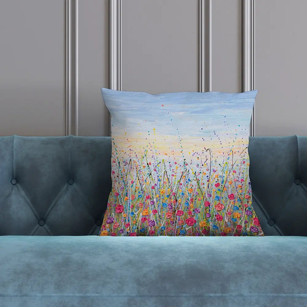 Vibrant Meadow Cushion Vibrant Meadow Cushion wall art product Art Print Shop