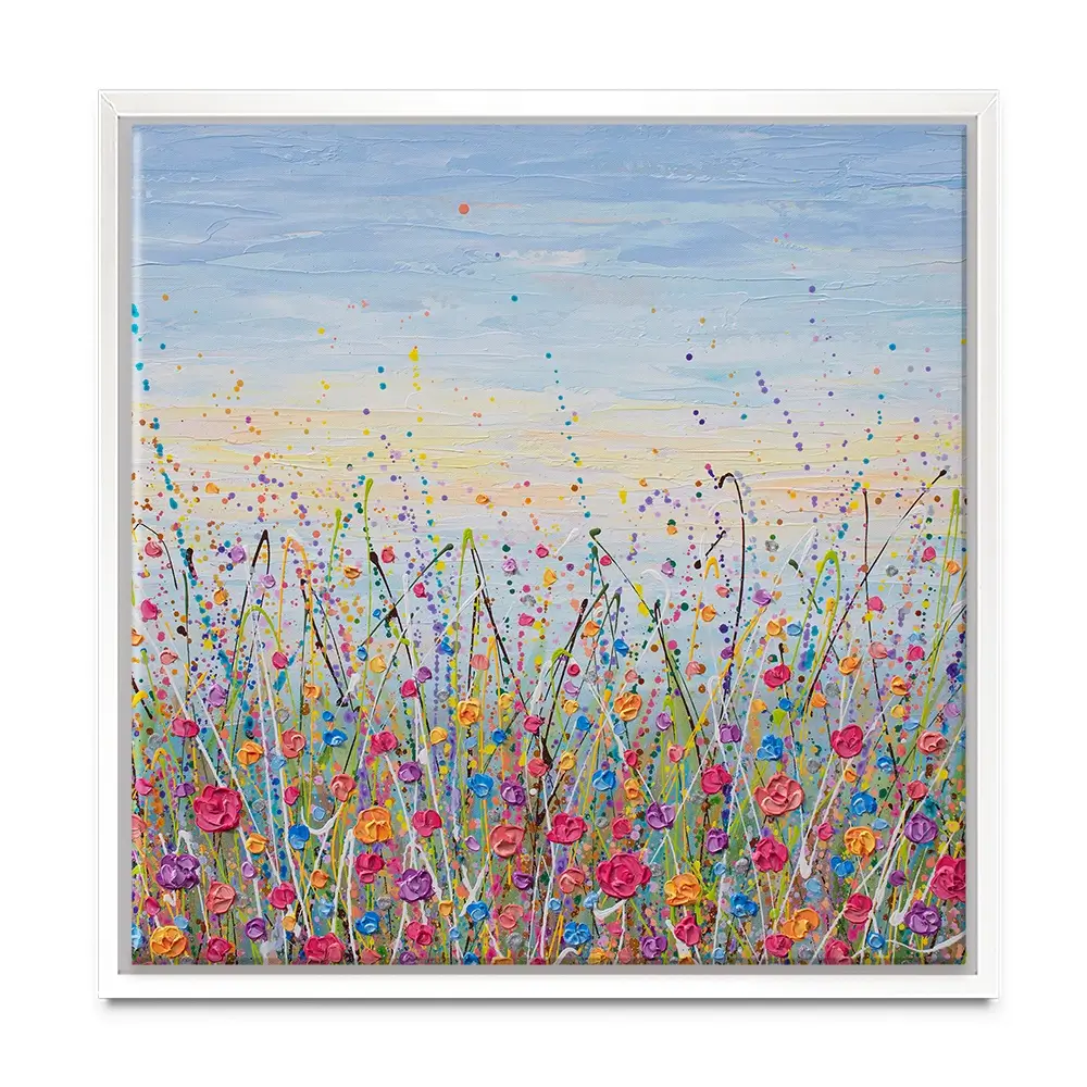Vibrant Meadow Square Canvas Print Vibrant Meadow Square Canvas Print wall art product Art Print Shop