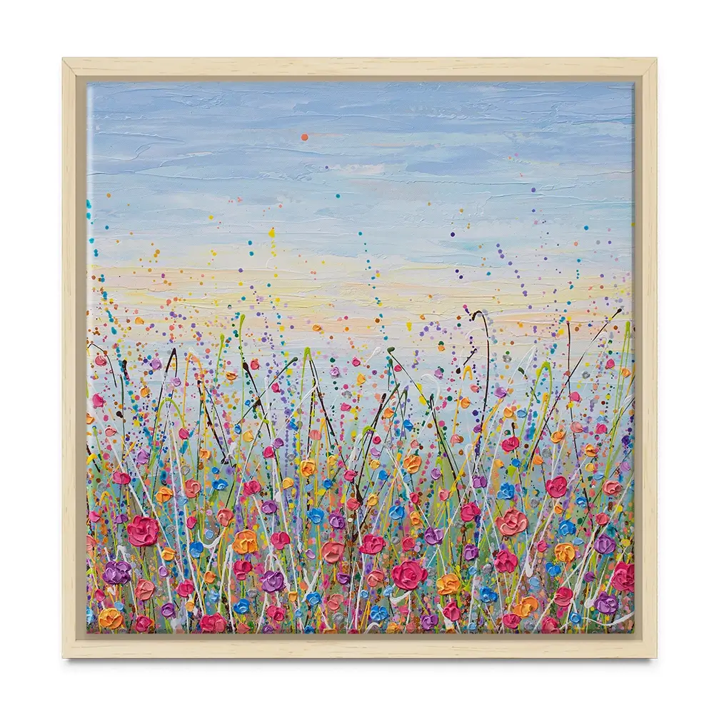 Vibrant Meadow Square Canvas Print Vibrant Meadow Square Canvas Print wall art product Art Print Shop