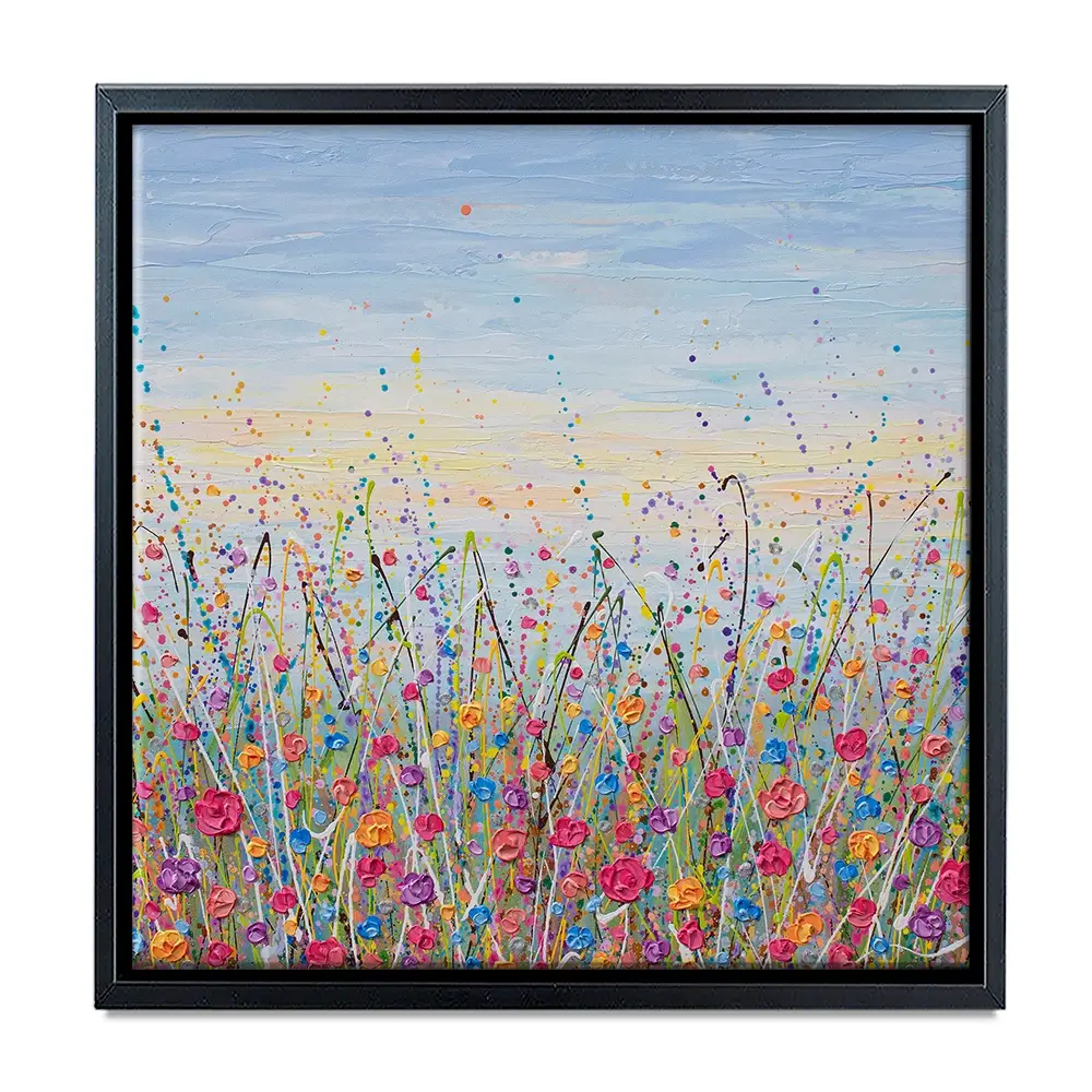 Vibrant Meadow Square Canvas Print Vibrant Meadow Square Canvas Print wall art product Art Print Shop