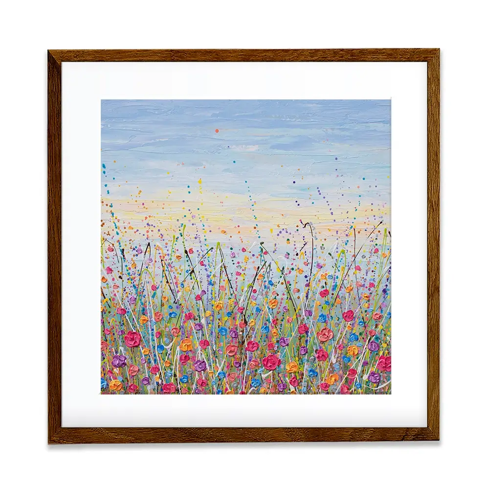 Vibrant Meadow Square Framed Art Print Vibrant Meadow Square Framed Art Print wall art product Art Print Shop