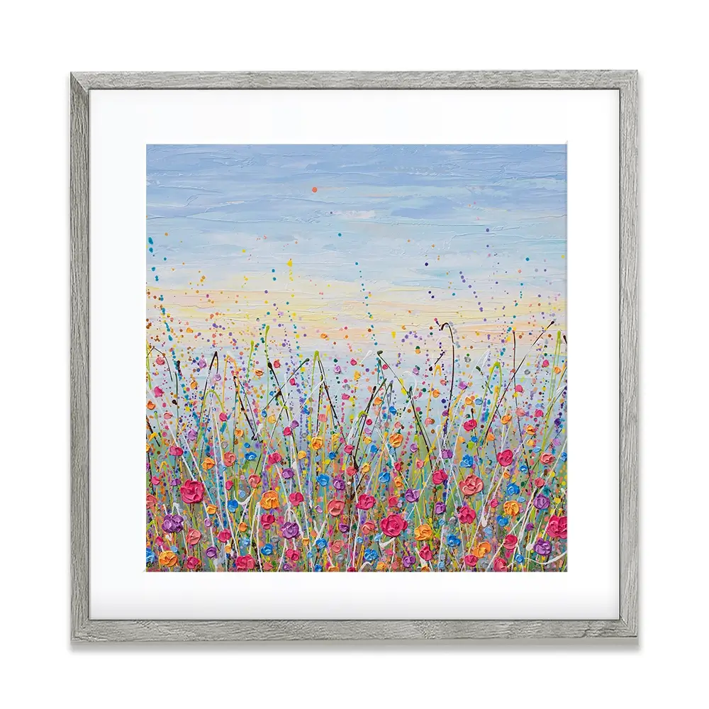 Vibrant Meadow Square Framed Art Print Vibrant Meadow Square Framed Art Print wall art product Art Print Shop