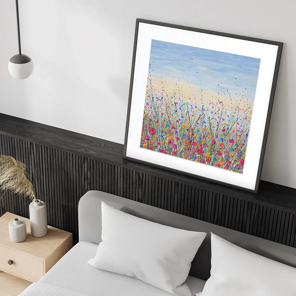 Vibrant Meadow Square Framed Art Print Vibrant Meadow Square Framed Art Print wall art product Art Print Shop