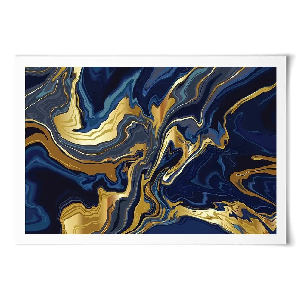 Vibrant Navy Marble Art Print Vibrant Navy Marble Art Print | Vibrant Navy Marble Artwork wall art product vectortwins / Shutterstock