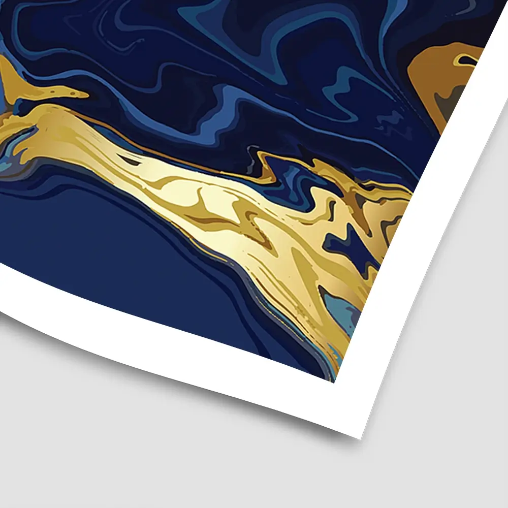 Vibrant Navy Marble Square Art Print Vibrant Navy Marble Square Art Print wall art product Art Print Shop