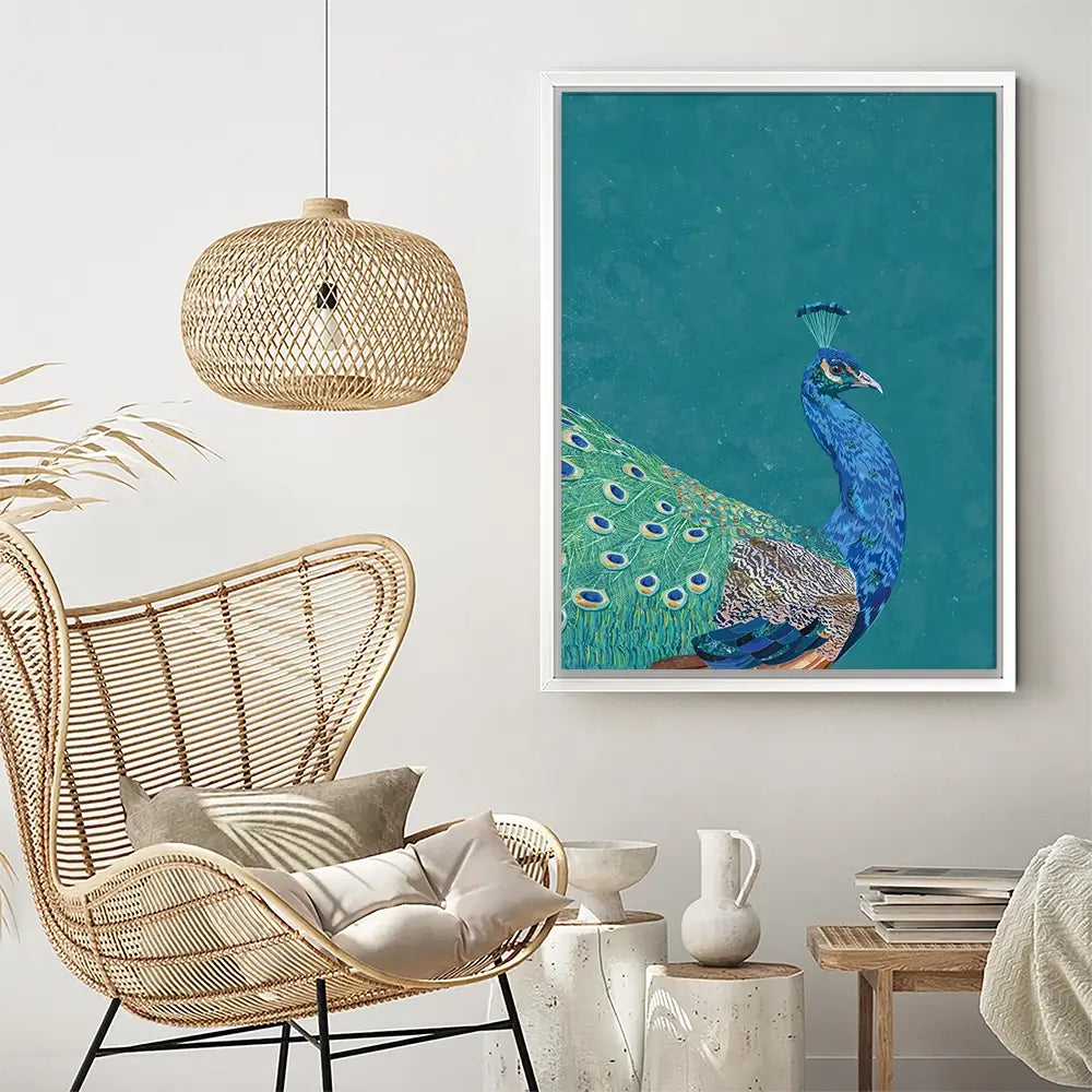 Vibrant Peacock Canvas Print Vibrant Peacock Canvas Print wall art product Sarah Manovski