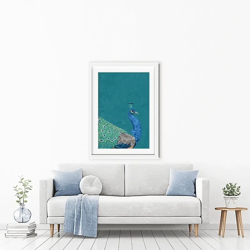 Vibrant Peacock Framed Art Print Vibrant Peacock Framed Art Print wall art product Sarah Manovski