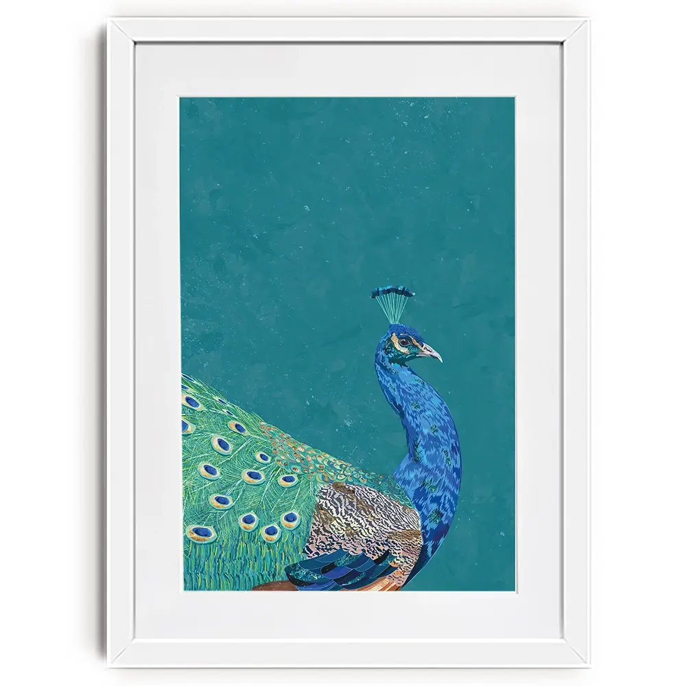 Vibrant Peacock Framed Art Print Vibrant Peacock Framed Art Print wall art product Sarah Manovski