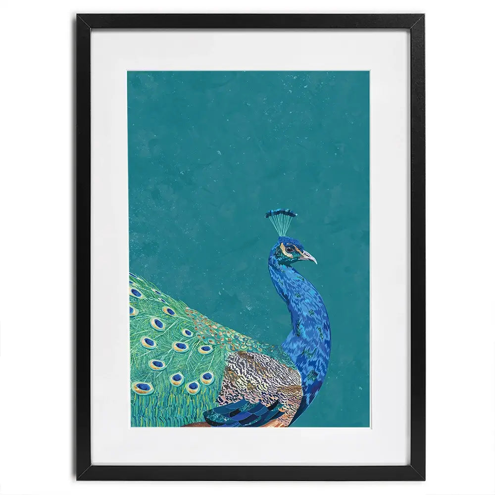Vibrant Peacock Framed Art Print Vibrant Peacock Framed Art Print wall art product Sarah Manovski
