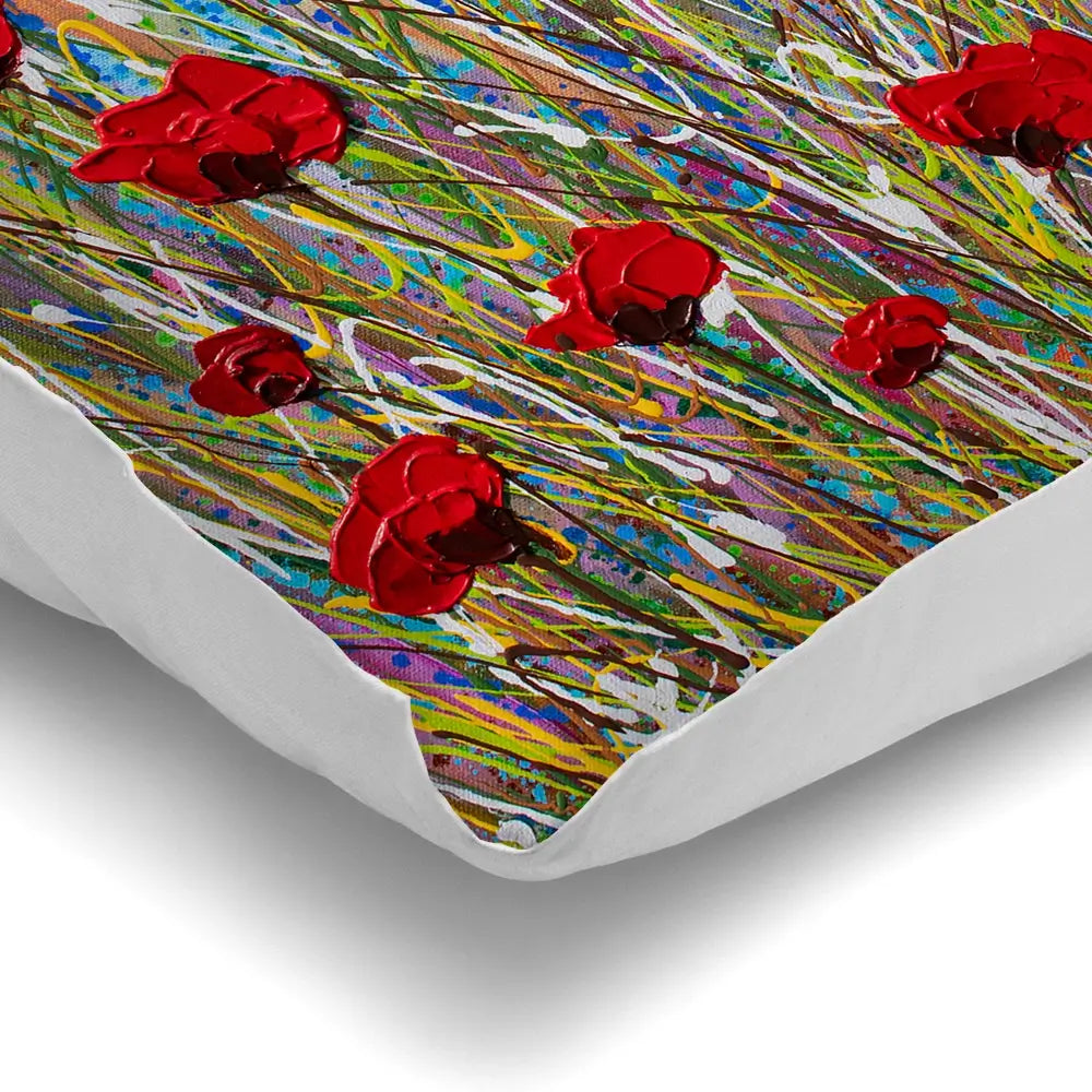 Vibrant Poppies Cushion Vibrant Poppies Cushion wall art product Olga Tkachyk