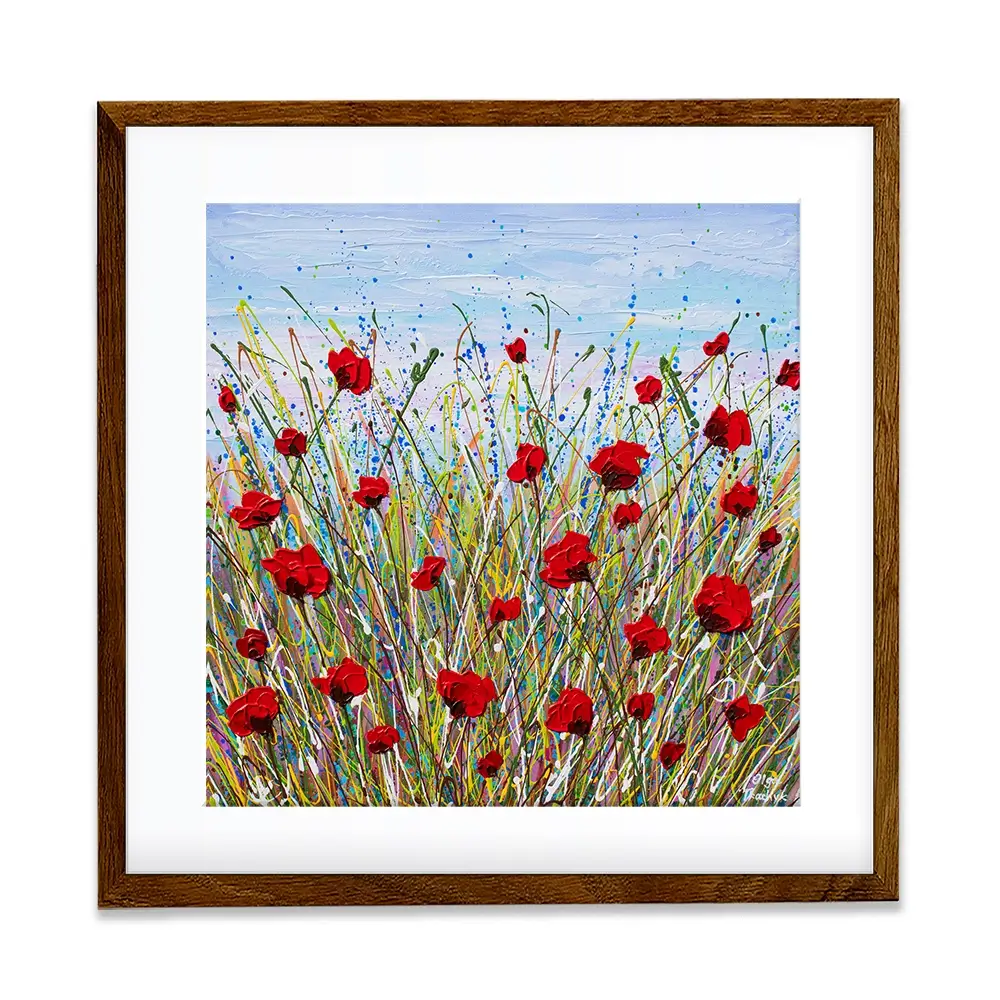 Vibrant Poppies Framed Art Print Vibrant Poppies Framed Art Print wall art product Olga Tkachyk