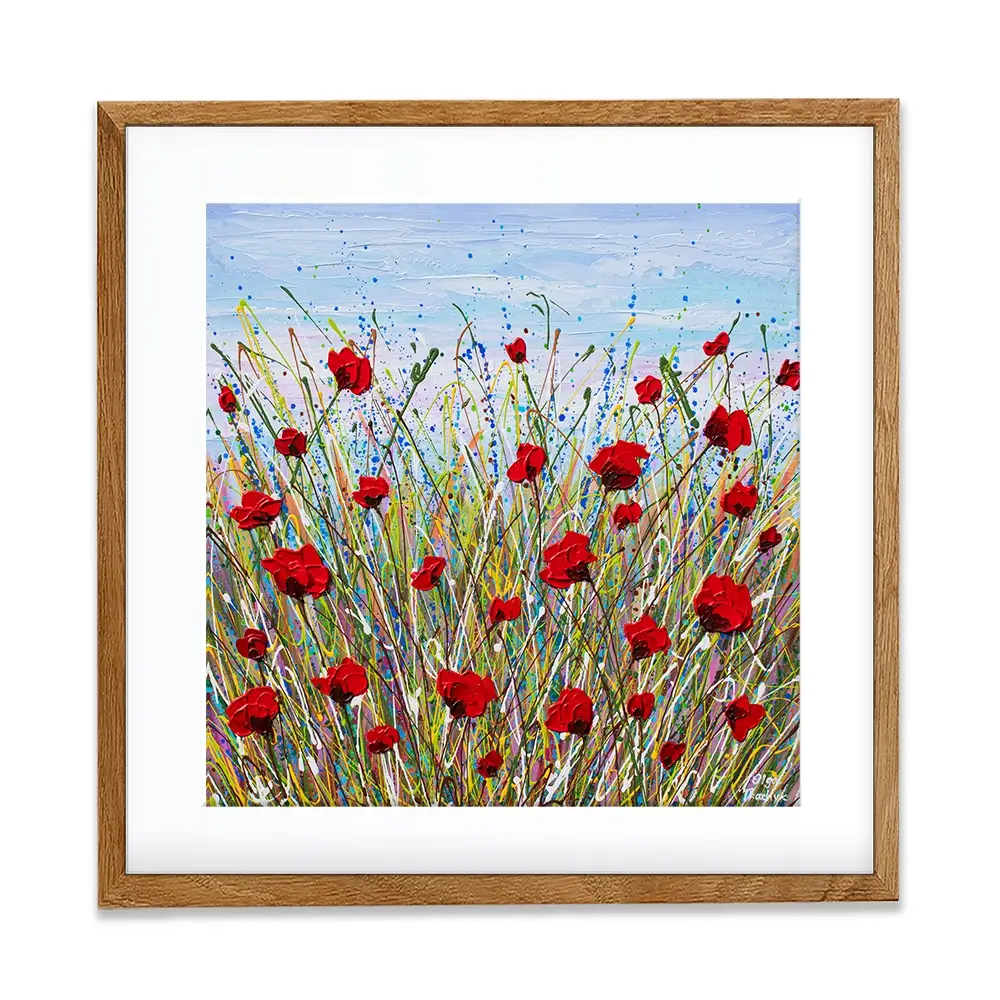 Vibrant Poppies Framed Art Print Vibrant Poppies Framed Art Print wall art product Olga Tkachyk