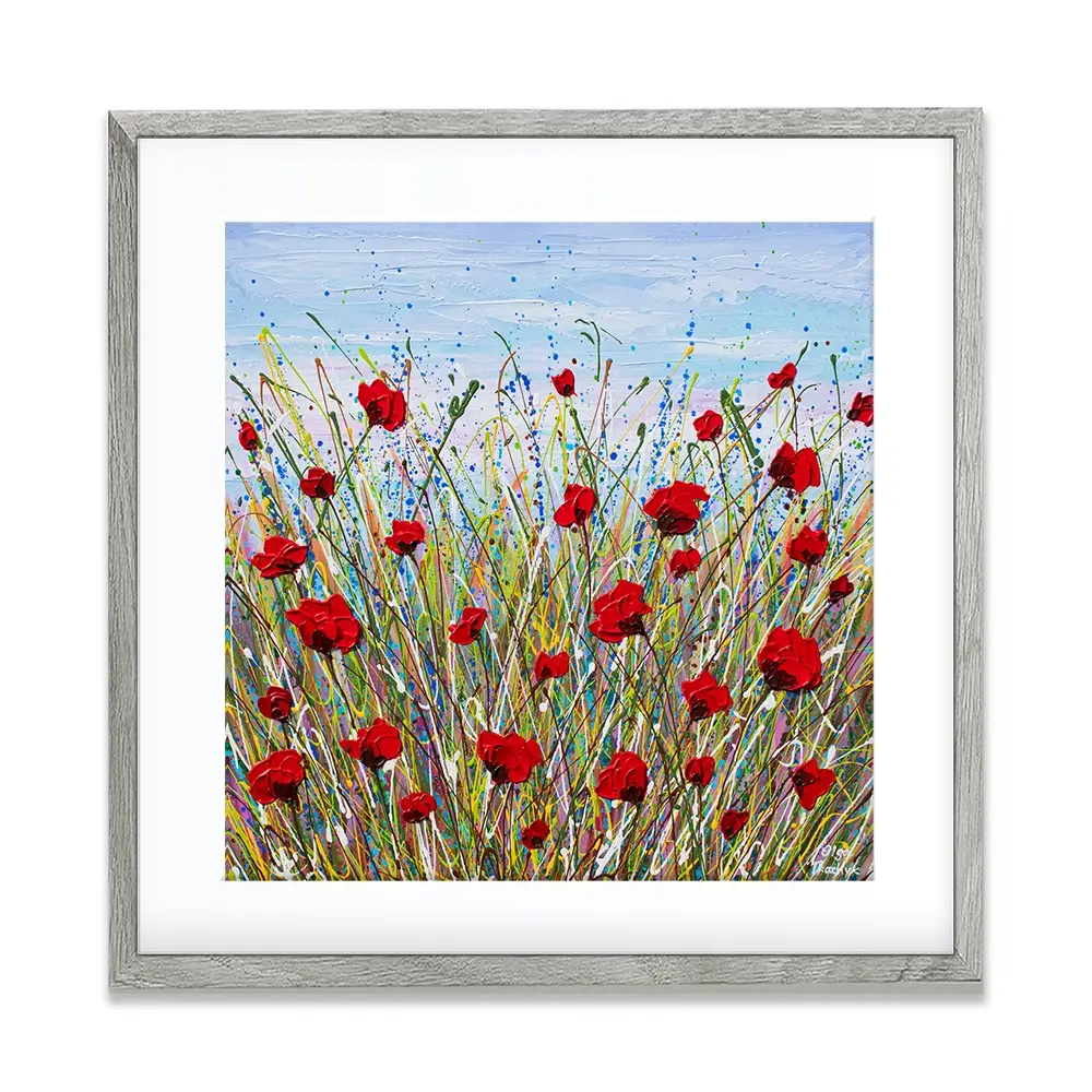 Vibrant Poppies Framed Art Print Vibrant Poppies Framed Art Print wall art product Olga Tkachyk