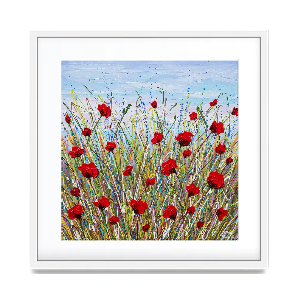 Vibrant Poppies Framed Art Print Vibrant Poppies Framed Art Print wall art product Olga Tkachyk