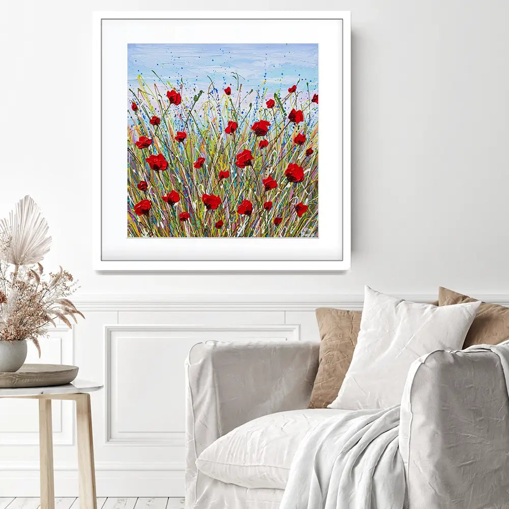 Vibrant Poppies Framed Art Print Vibrant Poppies Framed Art Print wall art product Olga Tkachyk