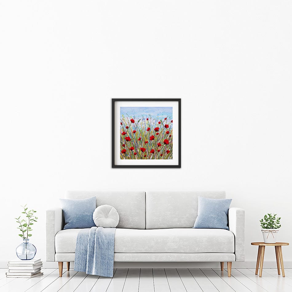 Vibrant Poppies Framed Art Print wall art product Olga Tkachyk