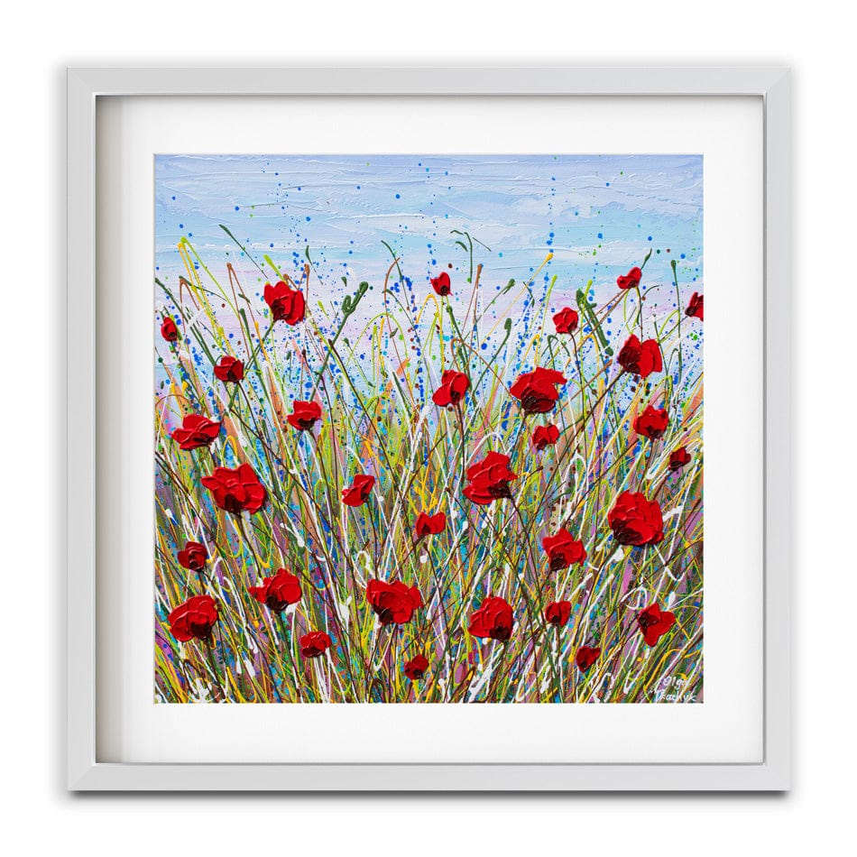 Vibrant Poppies Framed Art Print wall art product Olga Tkachyk