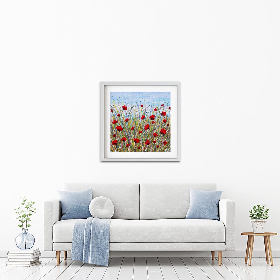 Vibrant Poppies Framed Art Print wall art product Olga Tkachyk