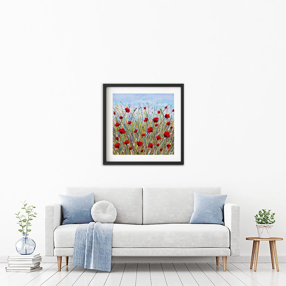 Vibrant Poppies Framed Art Print wall art product Olga Tkachyk