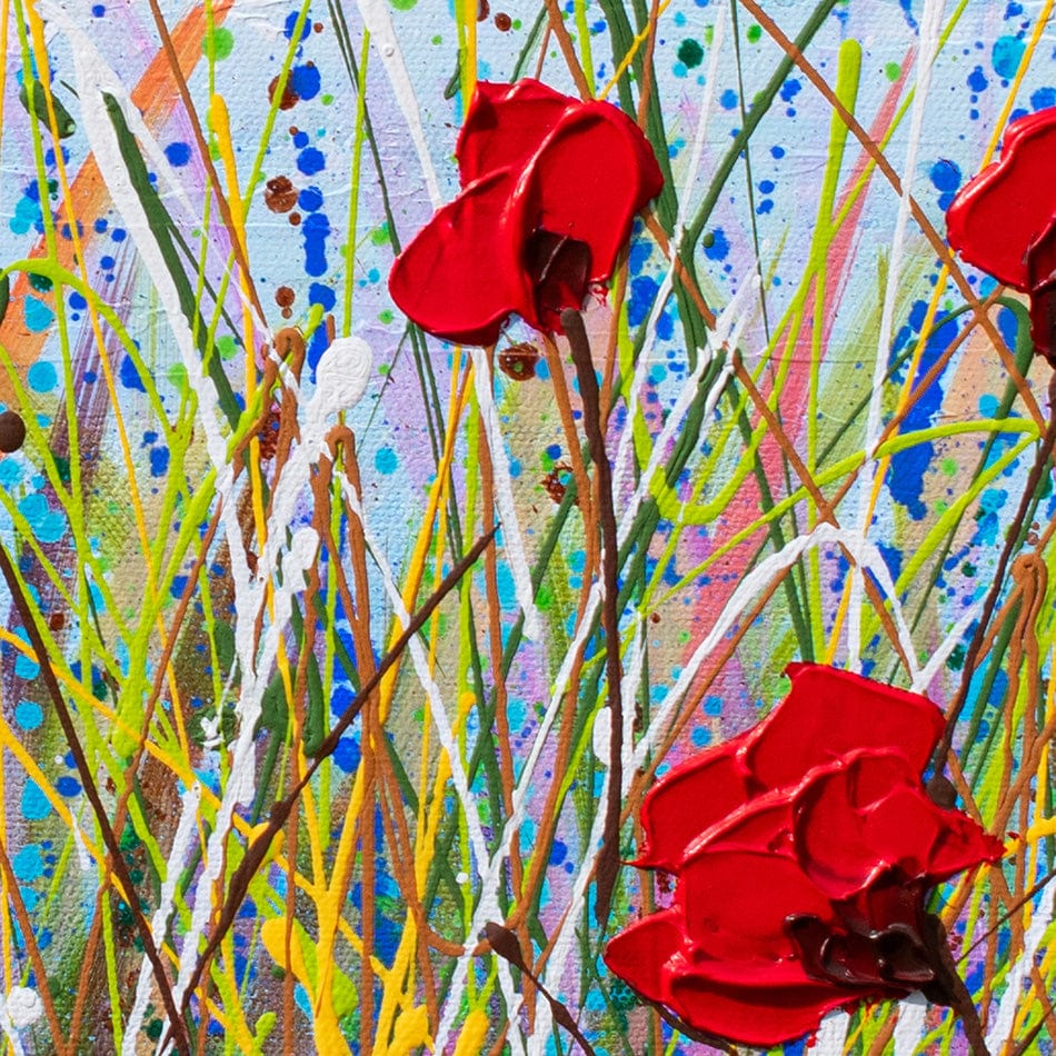 Vibrant Poppies Framed Art Print wall art product Olga Tkachyk