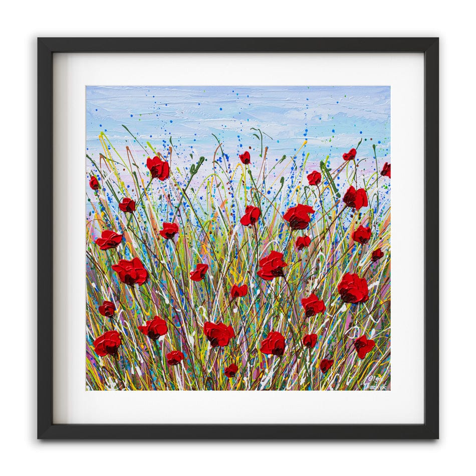 Vibrant Poppies Framed Art Print wall art product Olga Tkachyk