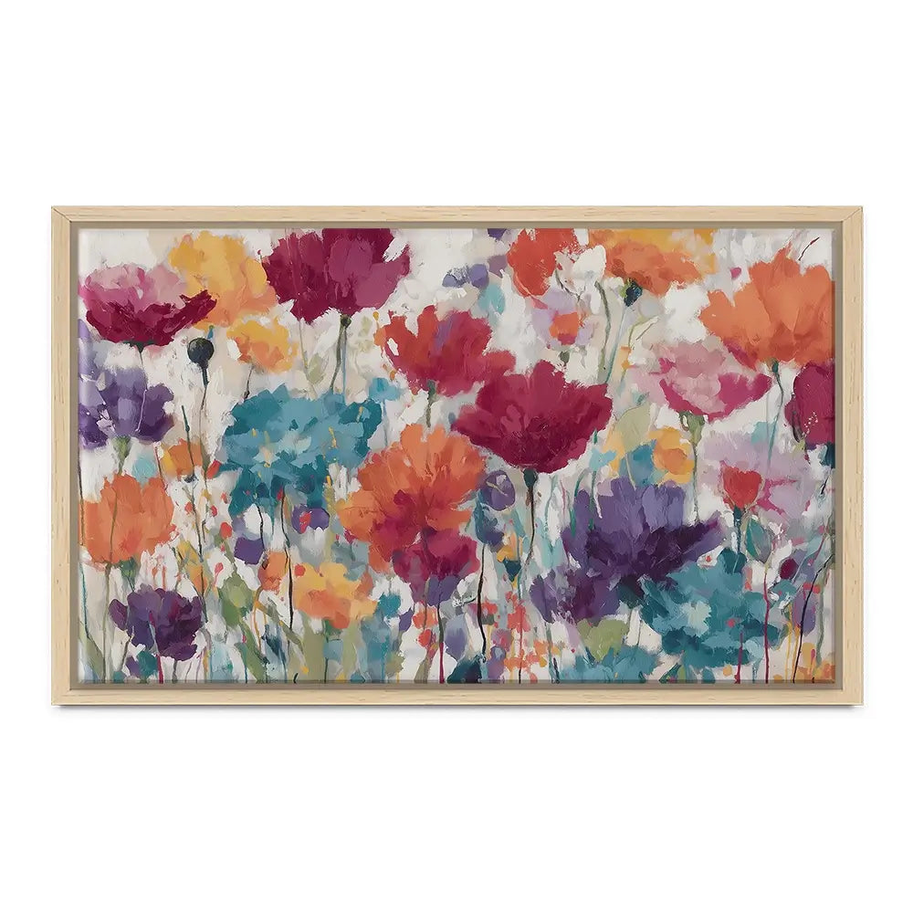 Vibrant Wildflower Field Canvas Print Vibrant Wildflower Field Canvas Print wall art product Chromatic Storm Studio