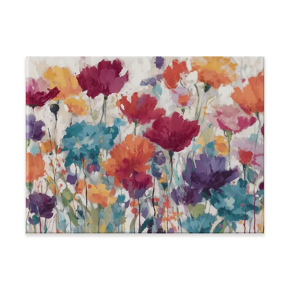 Vibrant Wildflower Field Canvas Print Vibrant Wildflower Field Canvas Print wall art product Chromatic Storm Studio