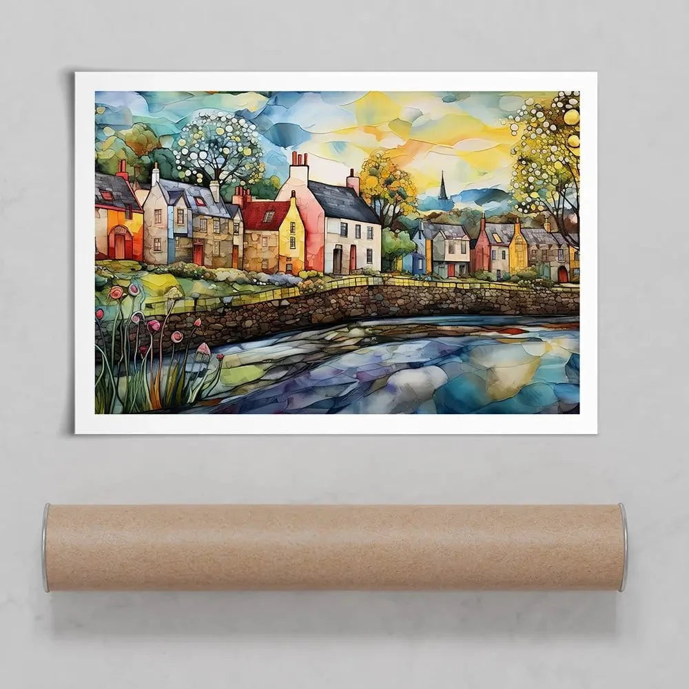 Village Stream Art Print Village Stream Art Print wall art product David Alexander Elder