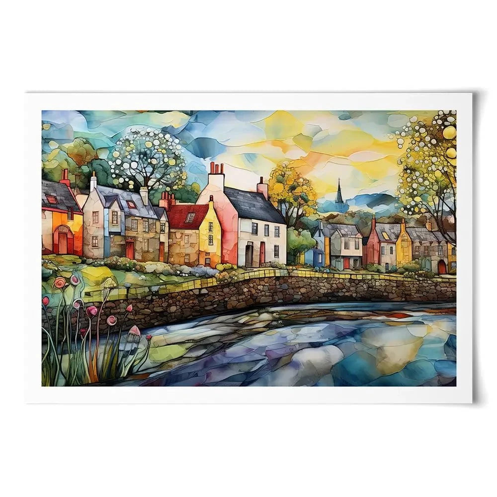 Village Stream Art Print Village Stream Art Print wall art product David Alexander Elder
