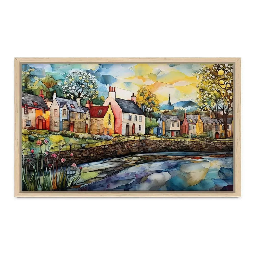 Village Stream Canvas Print Village Stream Canvas Print wall art product David Alexander Elder