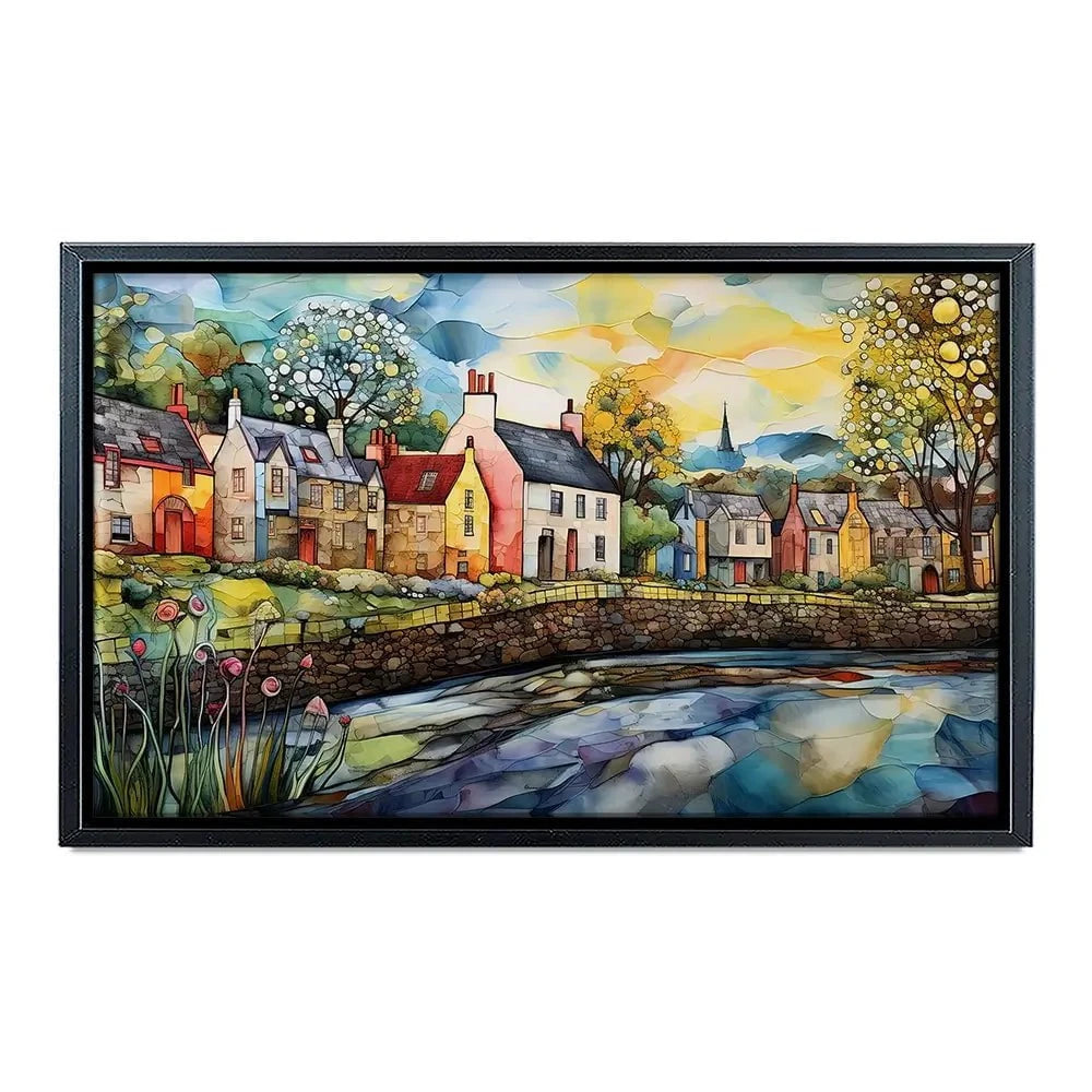 Village Stream Canvas Print Village Stream Canvas Print wall art product David Alexander Elder