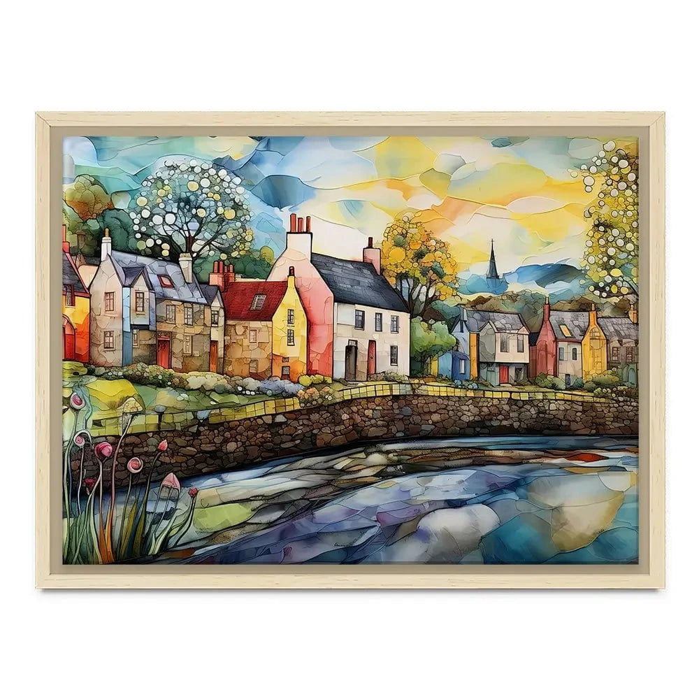 Village Stream Canvas Print Village Stream Canvas Print wall art product David Alexander Elder