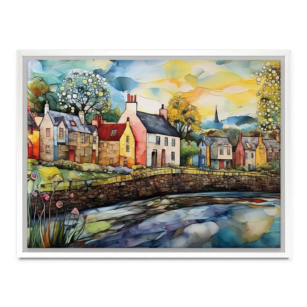 Village Stream Canvas Print Village Stream Canvas Print wall art product David Alexander Elder